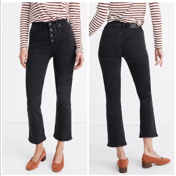 Madewell Cali Demi-Boot Jeans in Bellspring Wash: Button-Front Edition Size 23 - Picture 5 of 17